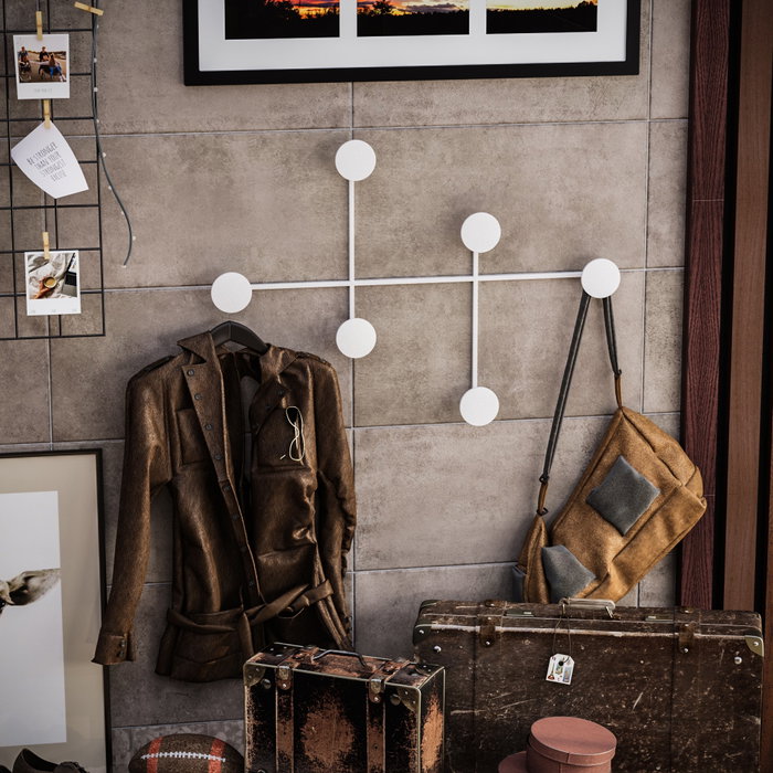 Wallity Dama-B Gancho de Pared de Metal Blanco
